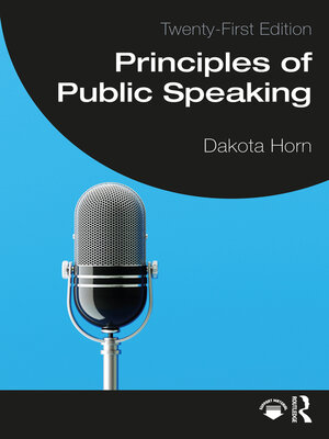 cover image of Principles of Public Speaking